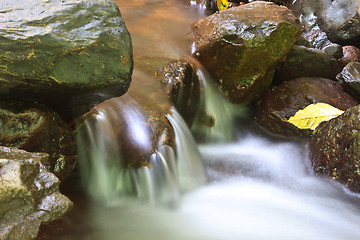 Image showing Nature waterfall in deep forest