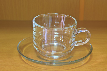 Image showing Empty glass tea cup