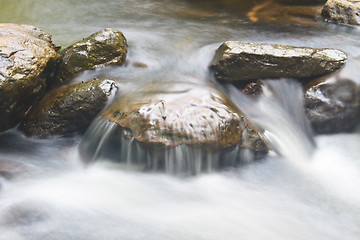 Image showing Nature waterfall in deep forest