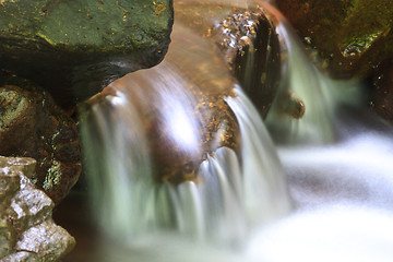 Image showing Nature waterfall in deep forest