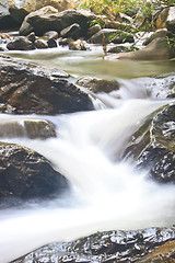 Image showing Nature waterfall in deep forest