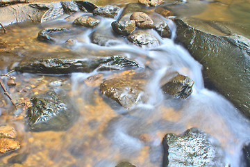 Image showing Nature waterfall in deep forest