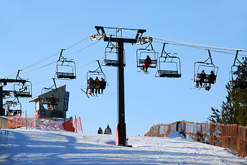 Image showing Downhill skiing