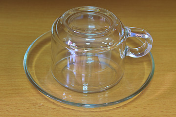 Image showing Empty glass tea cup