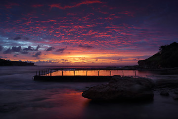 Image showing Dawn skies at Malabar Rock Pool