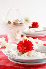 Image showing Romantic table setting