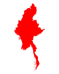 Image showing Map of Myanmar