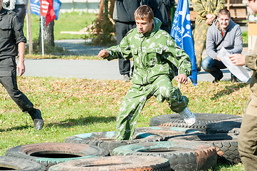 Image showing Cadet passes sports stage of relay