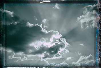 Image showing Vintage sky background with retro texture.