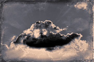 Image showing Vintage sky background with retro texture.