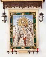 Image showing Catholic Altar in public street