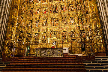 Image showing Main Altar in Seville Cathedral