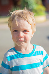 Image showing Sad little boy