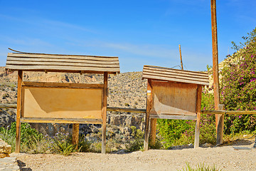 Image showing Old wooden billboards