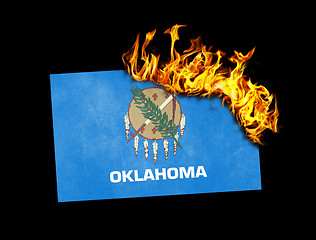 Image showing Flag burning - Oklahoma