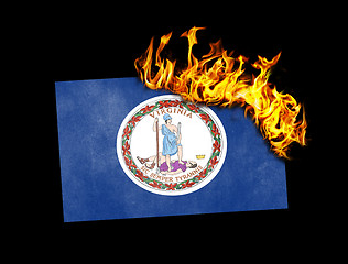 Image showing Flag burning - Virginia