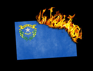 Image showing Flag burning - Nevada