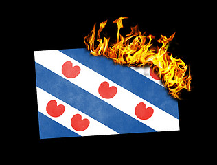 Image showing Flag burning - Friesland