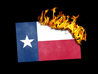 Image showing Flag burning - Texas