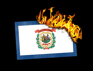 Image showing Flag burning - West Virginia