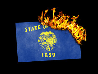 Image showing Flag burning - Oregon
