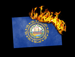 Image showing Flag burning - New Hampshire