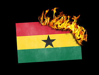 Image showing Flag burning - Ghana