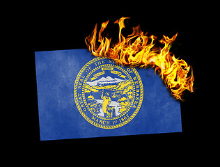 Image showing Flag burning - Nebraska