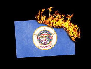 Image showing Flag burning - Minnesota