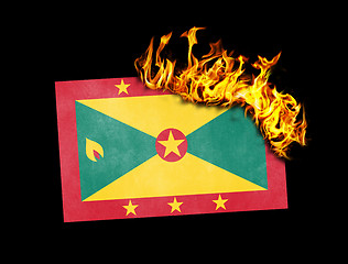 Image showing Flag burning - Grenada