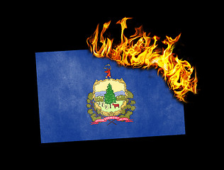 Image showing Flag burning - Vermont