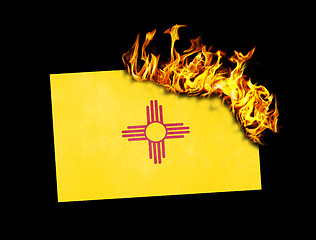 Image showing Flag burning - New Mexico