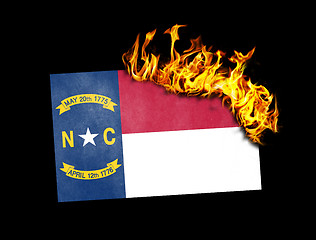 Image showing Flag burning - North Carolina