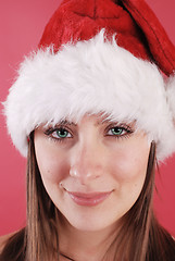 Image showing Girl in Christmas Hat