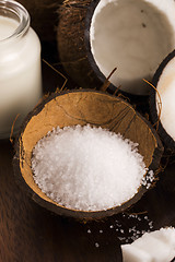 Image showing coco bath. coconut with sea salt 