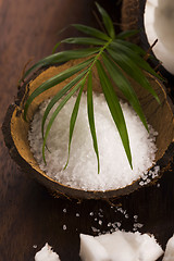 Image showing coco bath. coconut with sea salt 