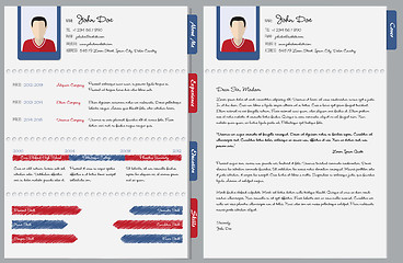 Image showing Hand written cv with cover letter