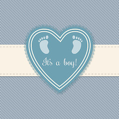 Image showing Baby shower greeting card for boys