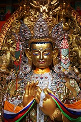 Image showing Buddhist statue in a temple in China