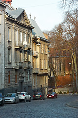 Image showing Old dwelling houses in Lviv, Ukraine