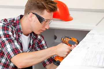 Image showing young handyman