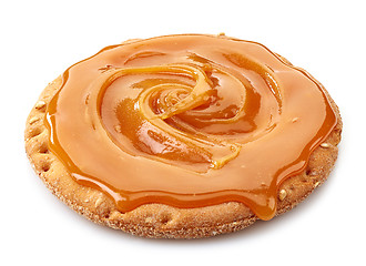 Image showing bread cookie with caramel cream