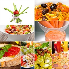 Image showing healthy Vegetarian vegan food collage