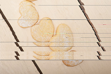 Image showing heart shaped shortbread valentine cookies