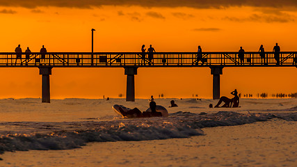 Image showing Sunset on Fort Myers Beach