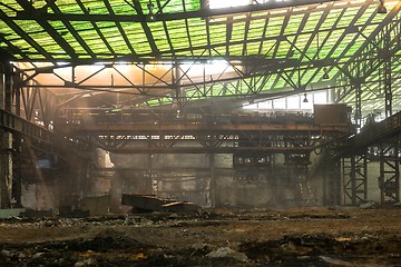 Image showing Large industrial hall under construction