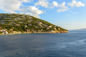 Image showing Coastline with horizon and sky