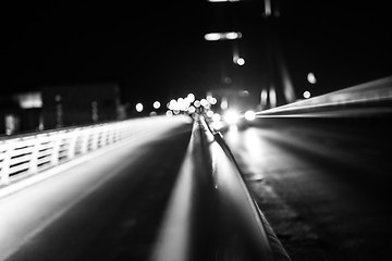 Image showing Empty bridge at night