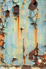 Image showing Industrial worn metal closeup photo