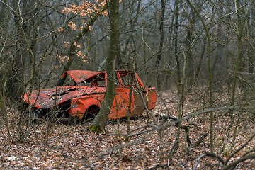Image showing Abandoned old cars